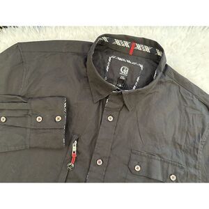 Cavi Men's Button‎ Down LS Shirt Cotton Black 2XL NWT Macys